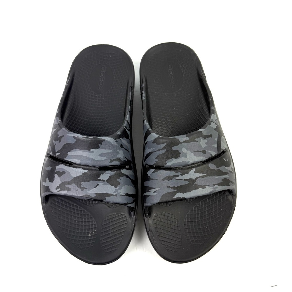 Oofos Ooahh Sandals‎ Womens 8 Slip On Camouflage Comfort Recovery Shoes Mens 7